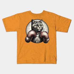 Cat Boxing Kids T-Shirt
